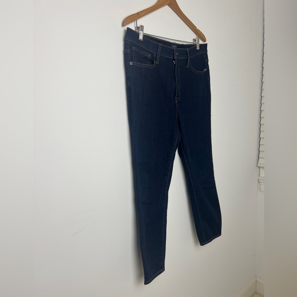 J. Crew Factory 10" High Rise Skinny Signature Stretch Dark Wash Jeans Size 32P - Picture 4 of 14